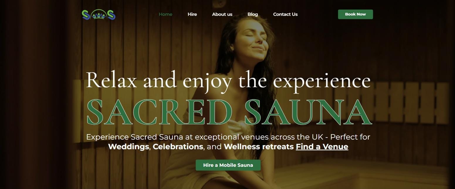 The Sacred Sauna website